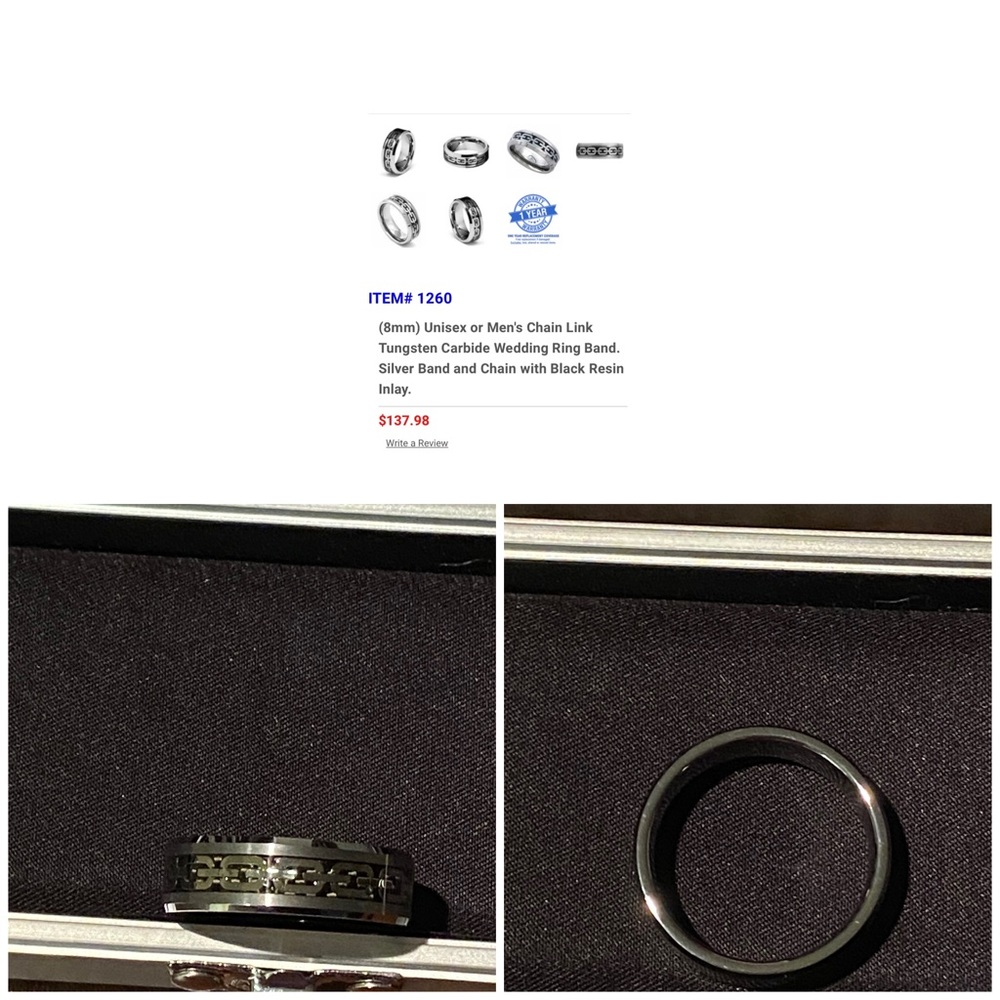 Mens titanium ring